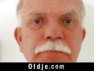 Kinky rich young girl use old servant for sex