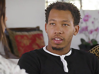 Felicity Feline cannot resist sucking a black lover's massive tool